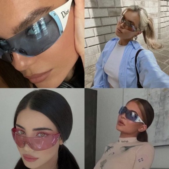 Vintage DIOR SKI 5 WRAP AROUND SHIELD SUNGLASSES+ CASE Galliano Y2K 90s 00s RARE - Picture 6 of 14